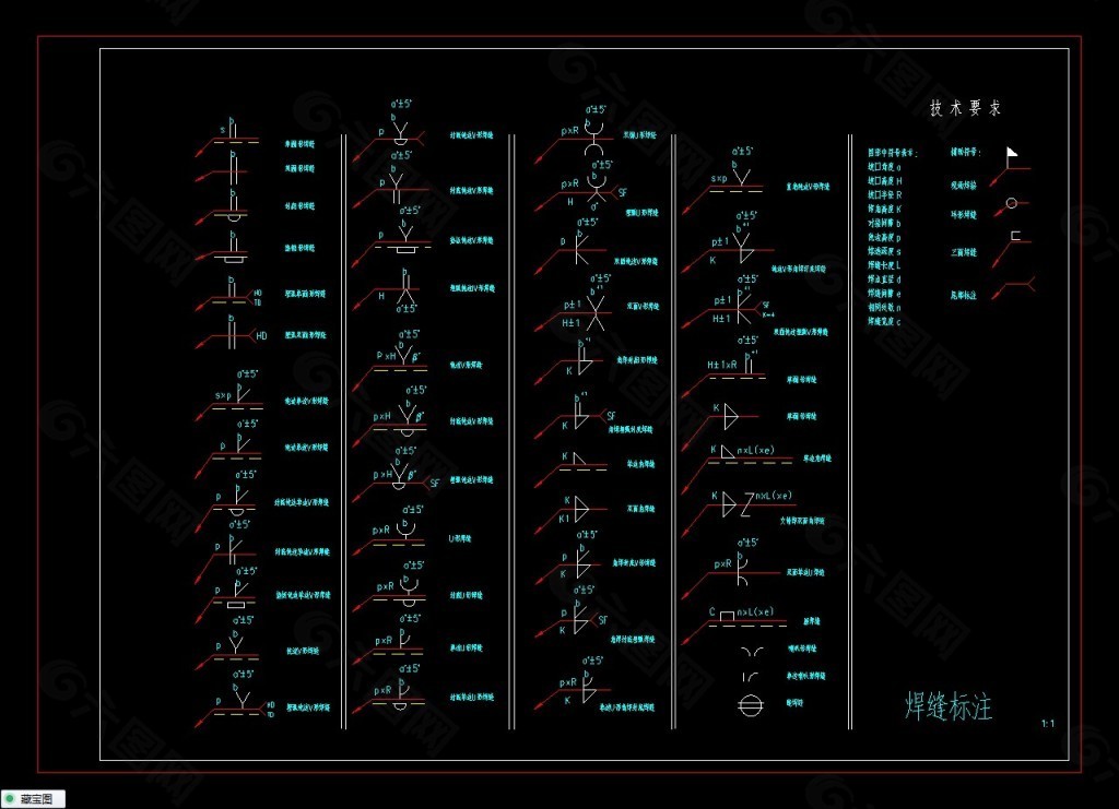 CAD焊接符号图库大全