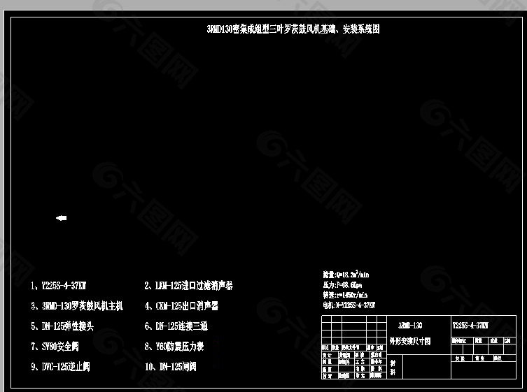 37KW密集成组型直联外型尺寸图