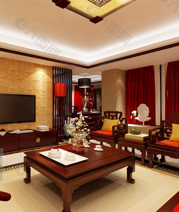 纯中式客厅