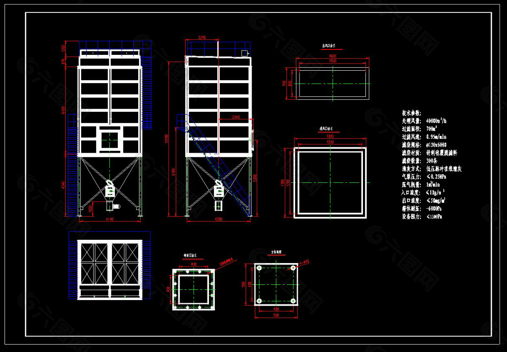 布袋除尘器设计图