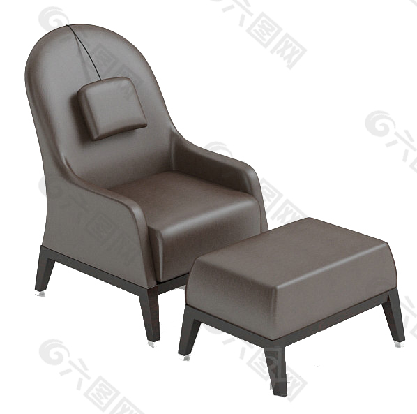 单人沙发 3d模型