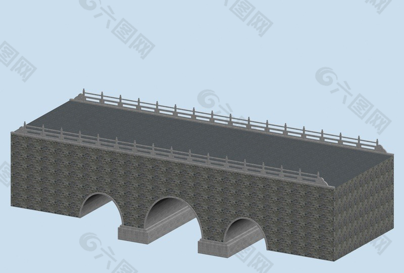 古代石拱桥3D模型