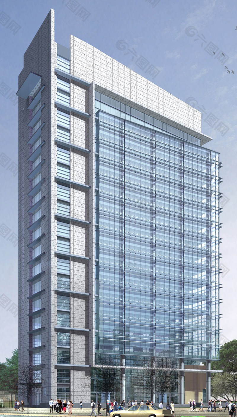 高层建筑设计办公楼3D模型