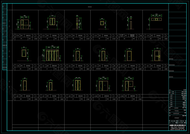 门窗图纸