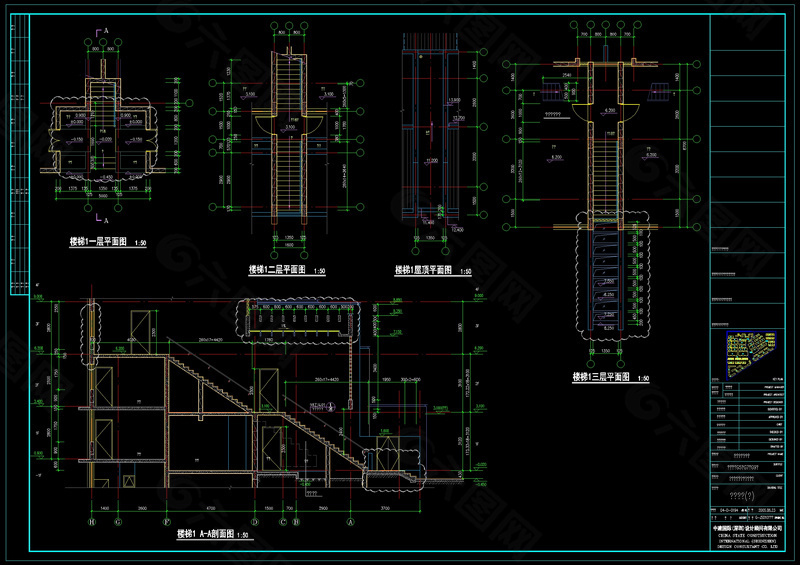 楼梯cad图纸