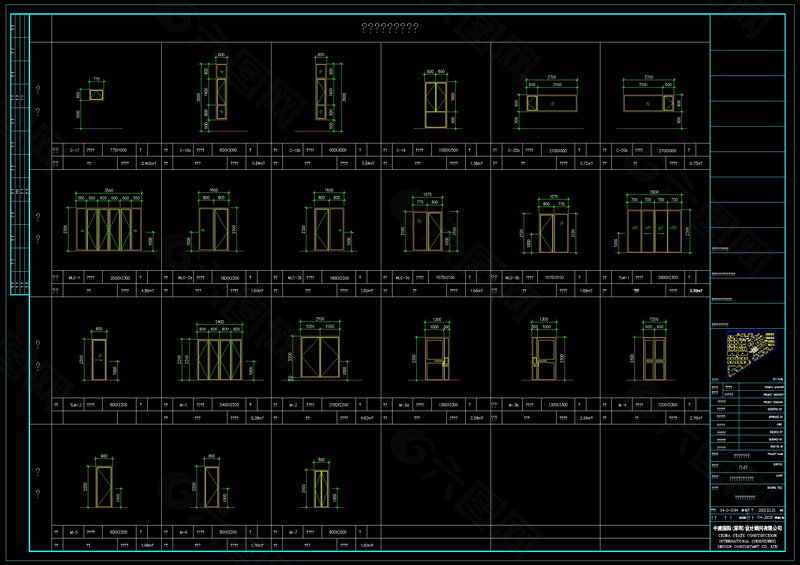 楼房门窗图纸