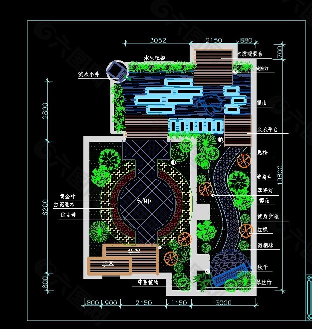 花園cad平面圖