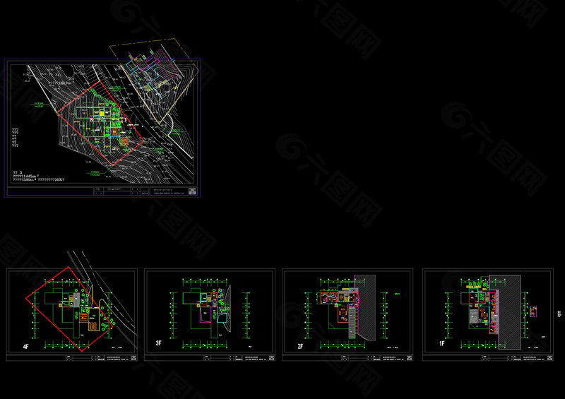 cad别墅方案图稿