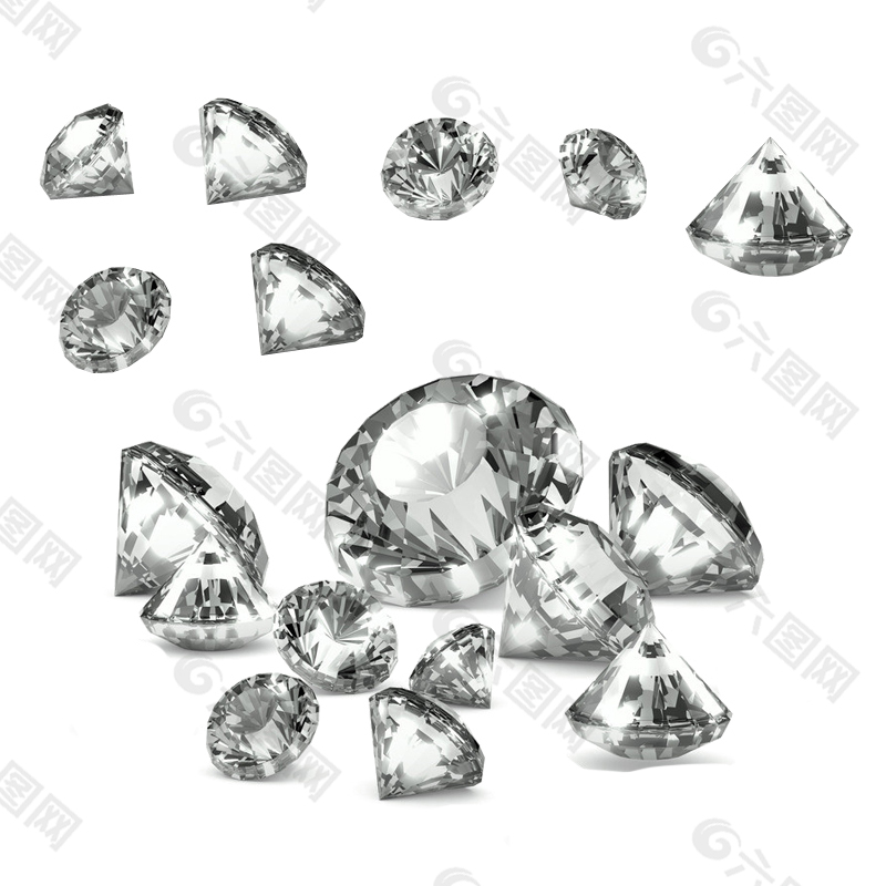 大小不同的钻石（独立）