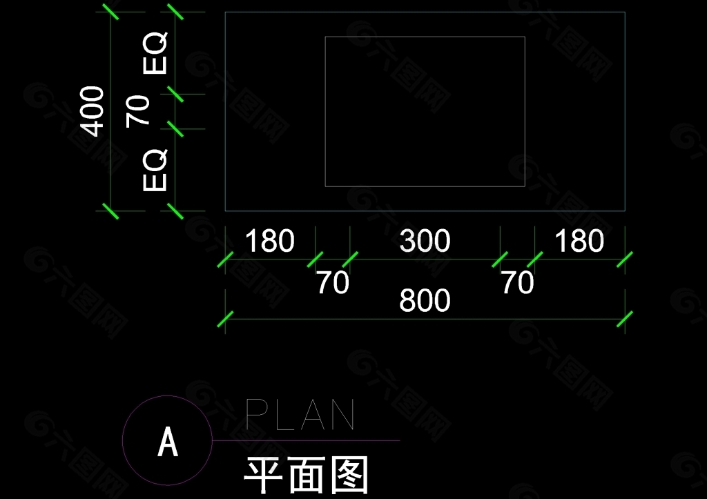 cad平面测绘图