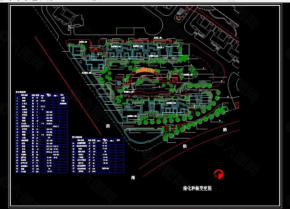 静安河滨花园环境景观施工图