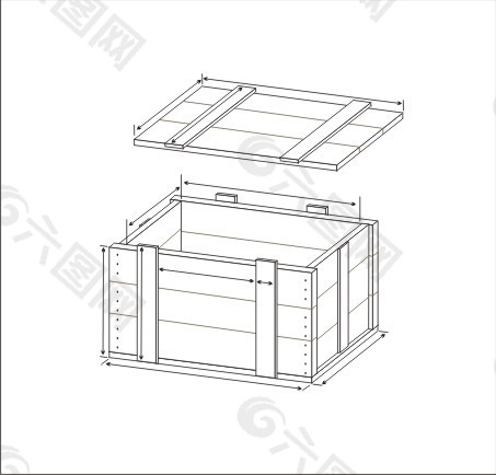 矢量木箱子