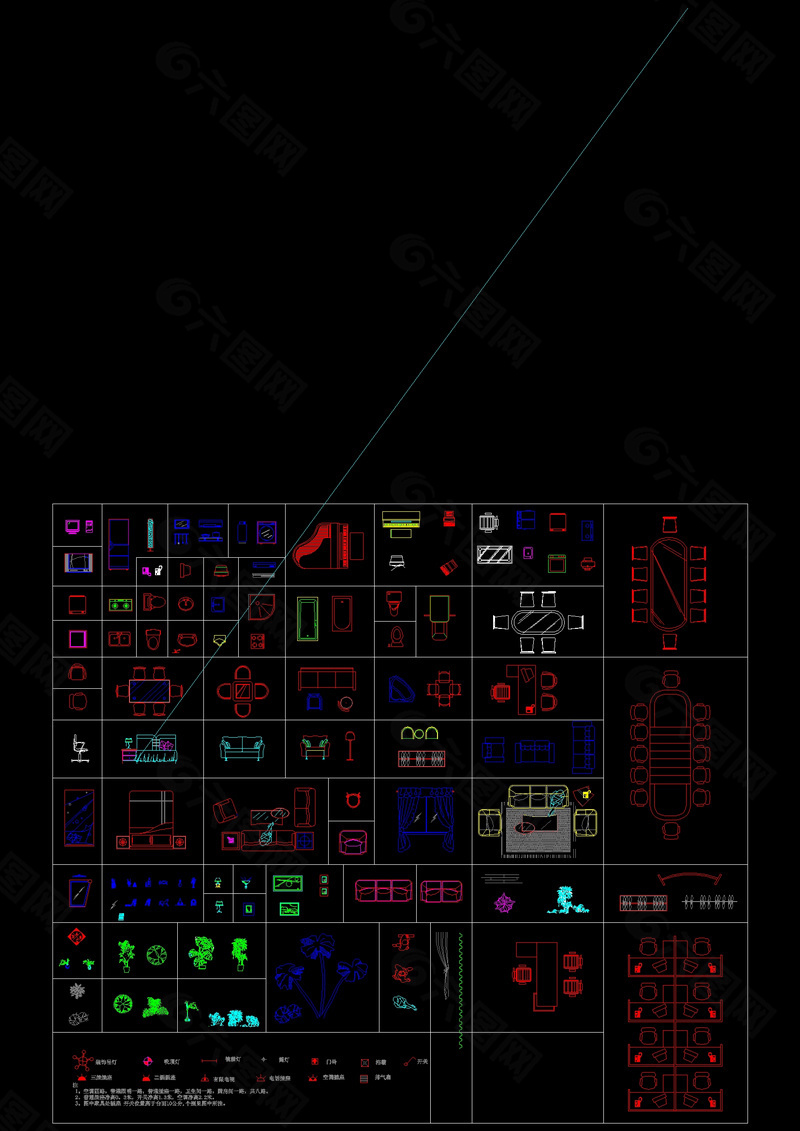 常用的办公家具图块