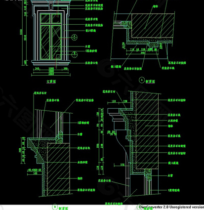 西式窗详图CAD