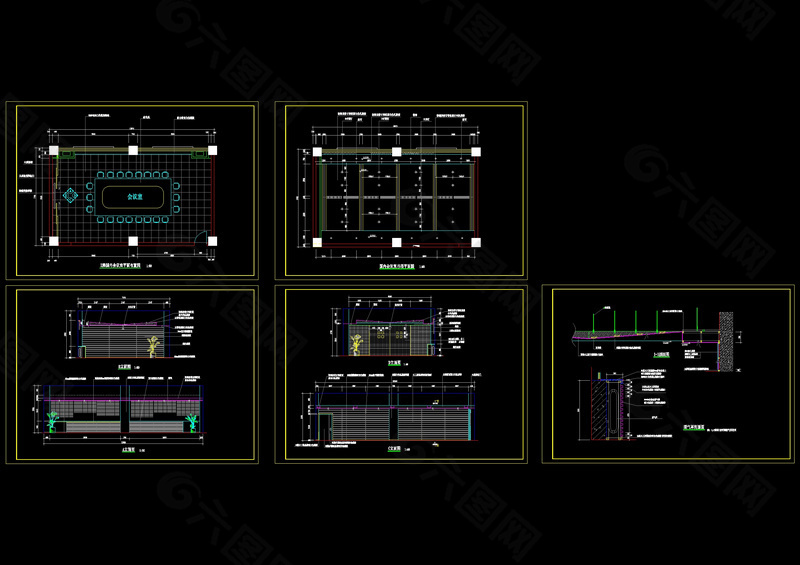 会议室全套装修施工图