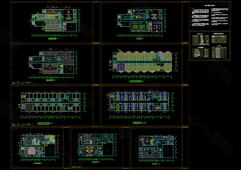 星级宾馆装修cad图纸