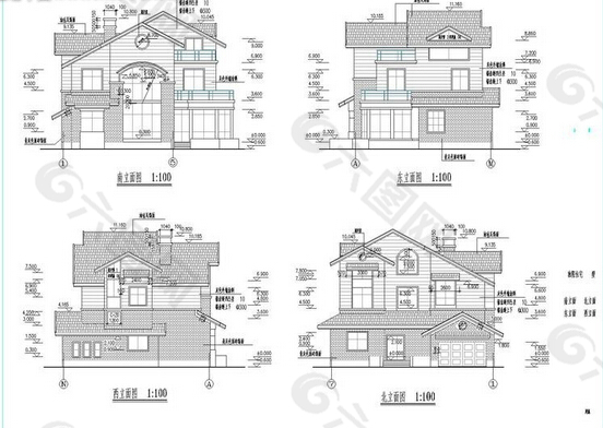 中式别墅CAD图纸