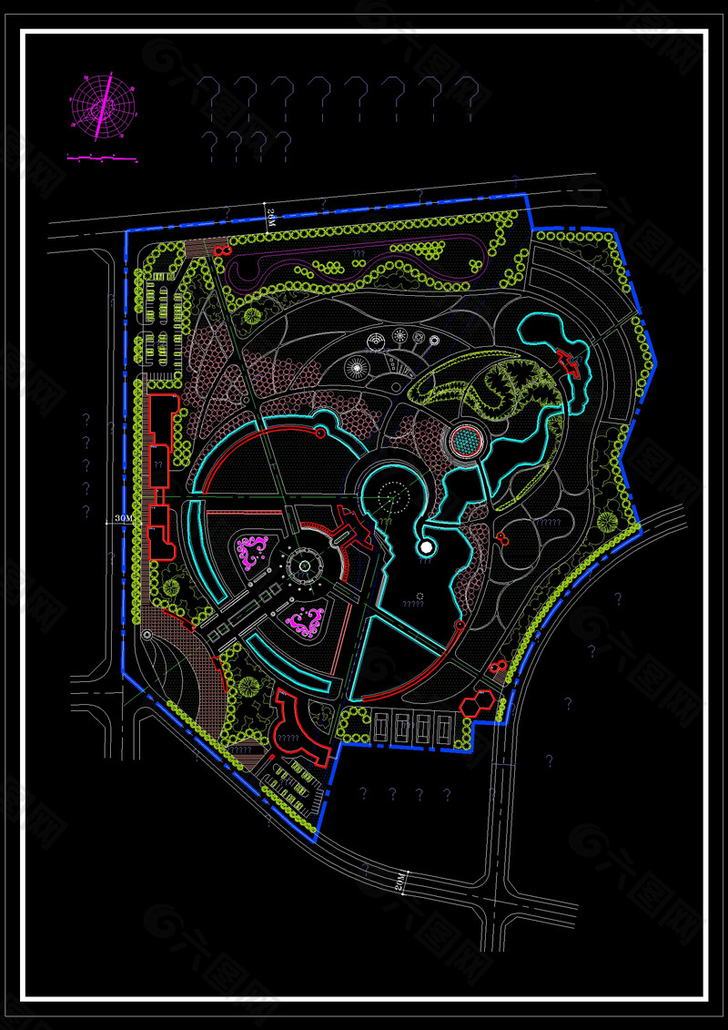 visio城市公园规划图图片