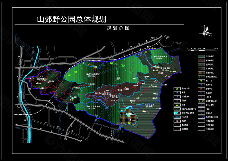 山郊野公园总体规划平面图