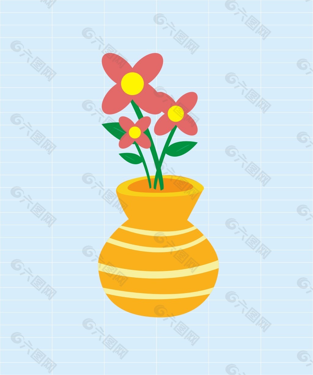 花瓶花朵图片_花瓶花朵素材_花瓶花朵模板免费下载-六图网