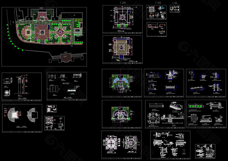广场全套施工图