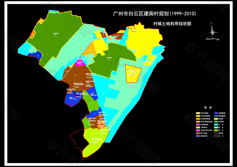 村域土地利用现状图cad图纸