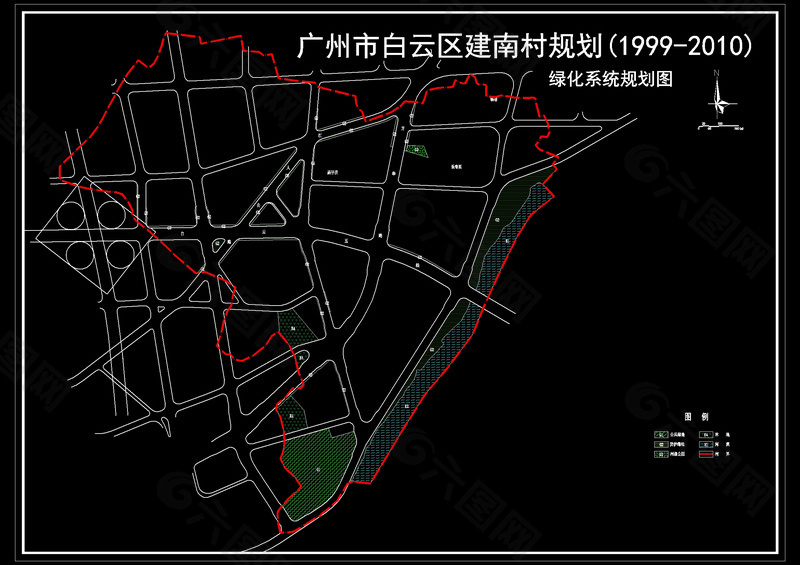 绿地系统规划cad图纸