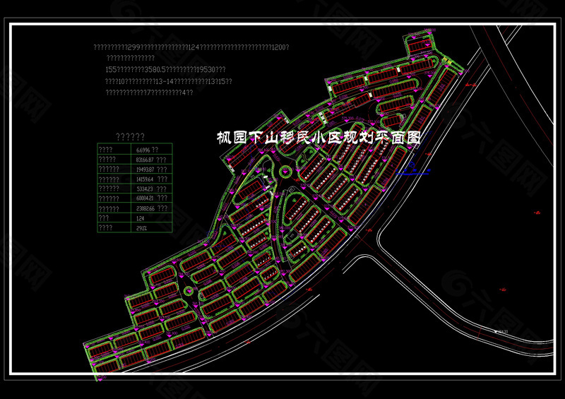 某小区规划总平面图cad图纸