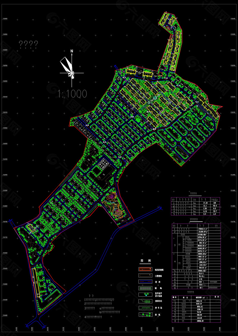 某小区总平面图cad源文件