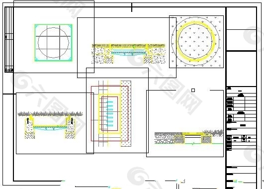 双层井盖设计详图CAD