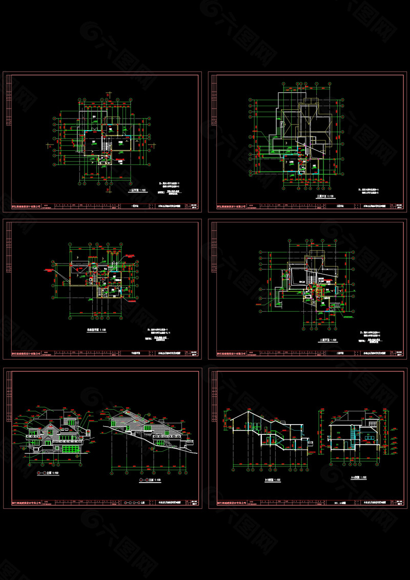 别墅大样cad图纸