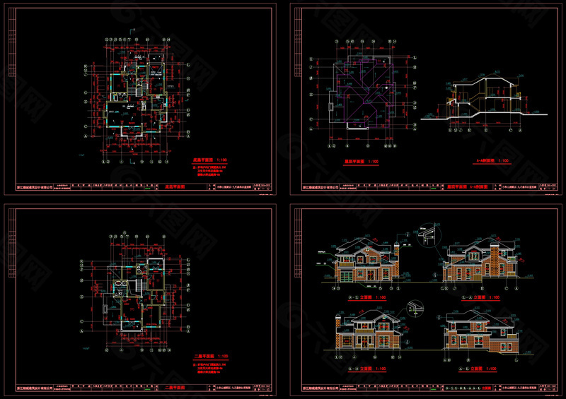 别墅cad住宅图纸