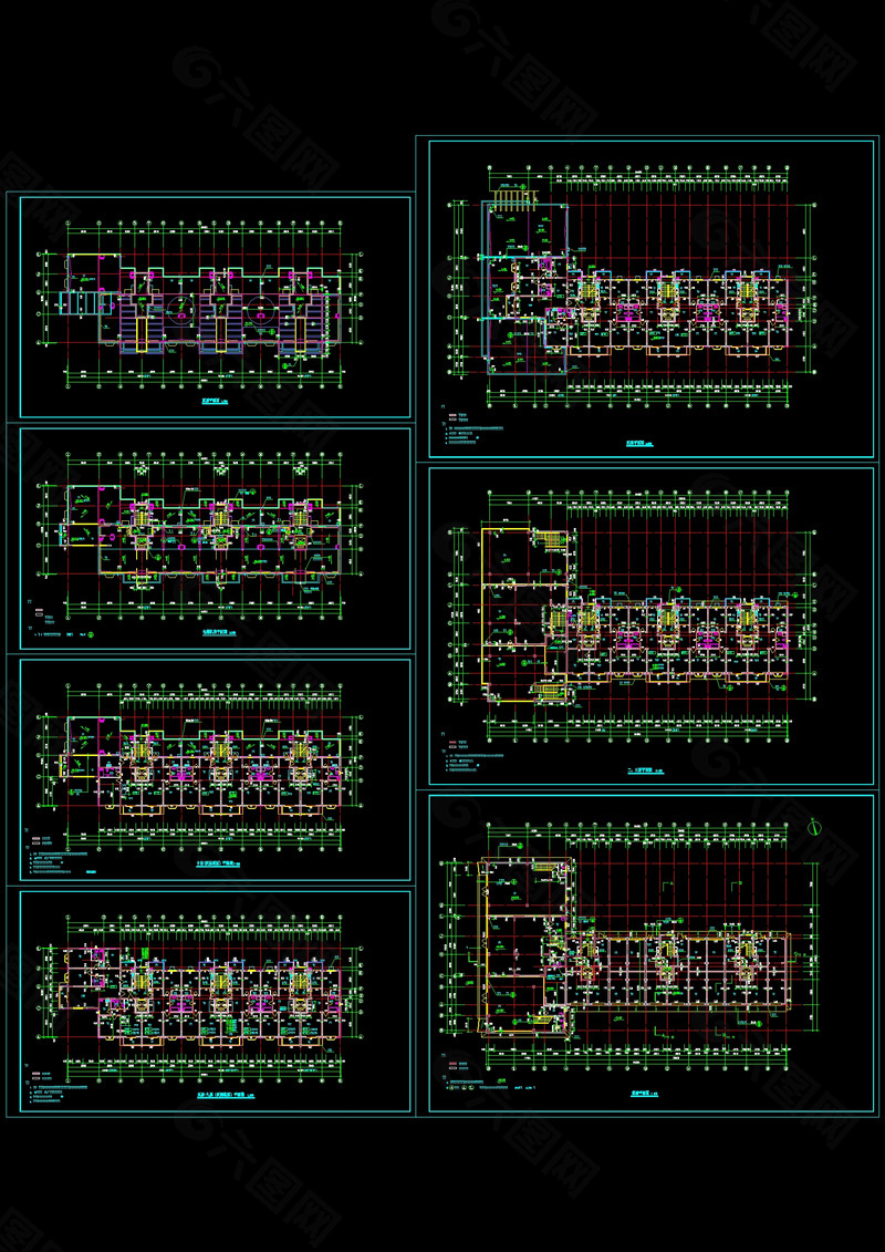 高层住宅建筑cad图稿