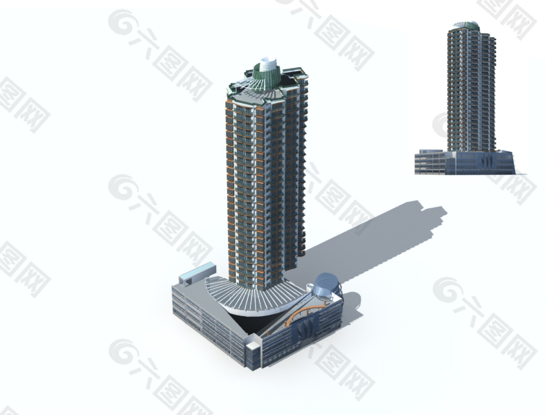 商业高楼模型