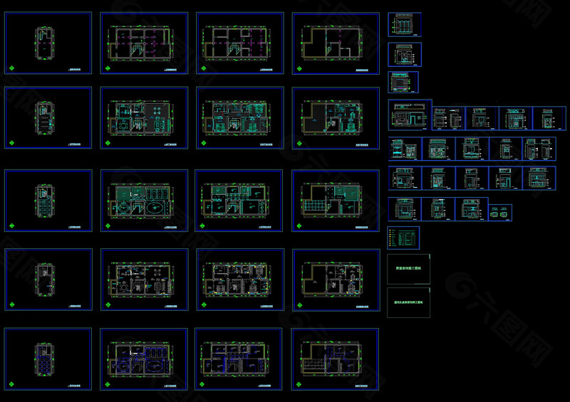 全套室内设计cad装修图