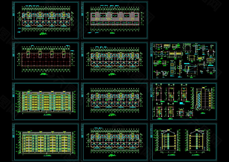 小区住宅建筑cad图纸
