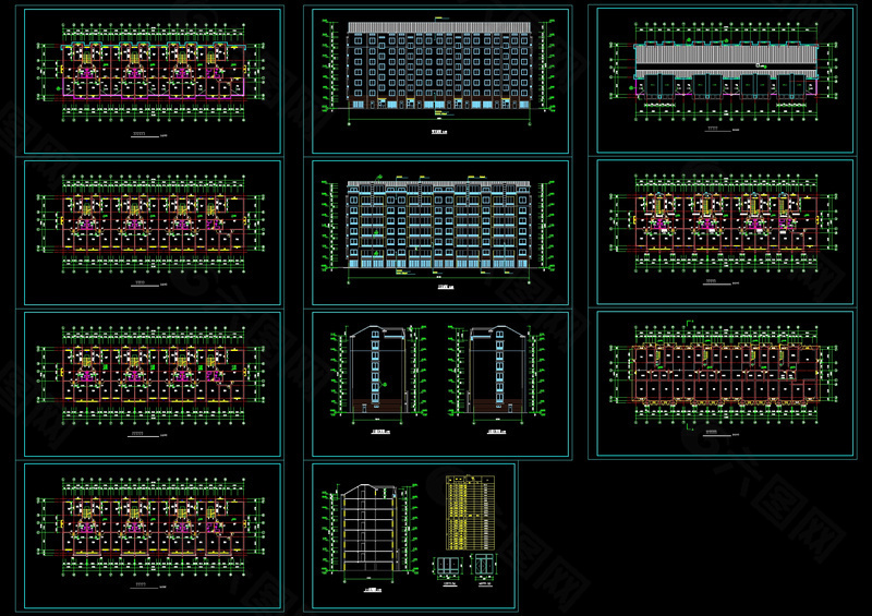一套住宅楼建筑施工图