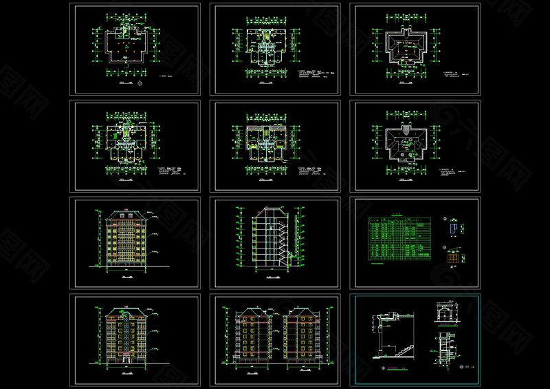 高层住宅建筑cad图纸