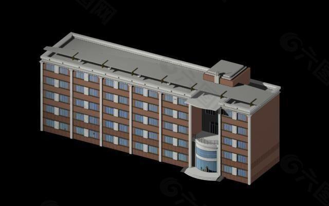 现代商务大楼建筑3D模型