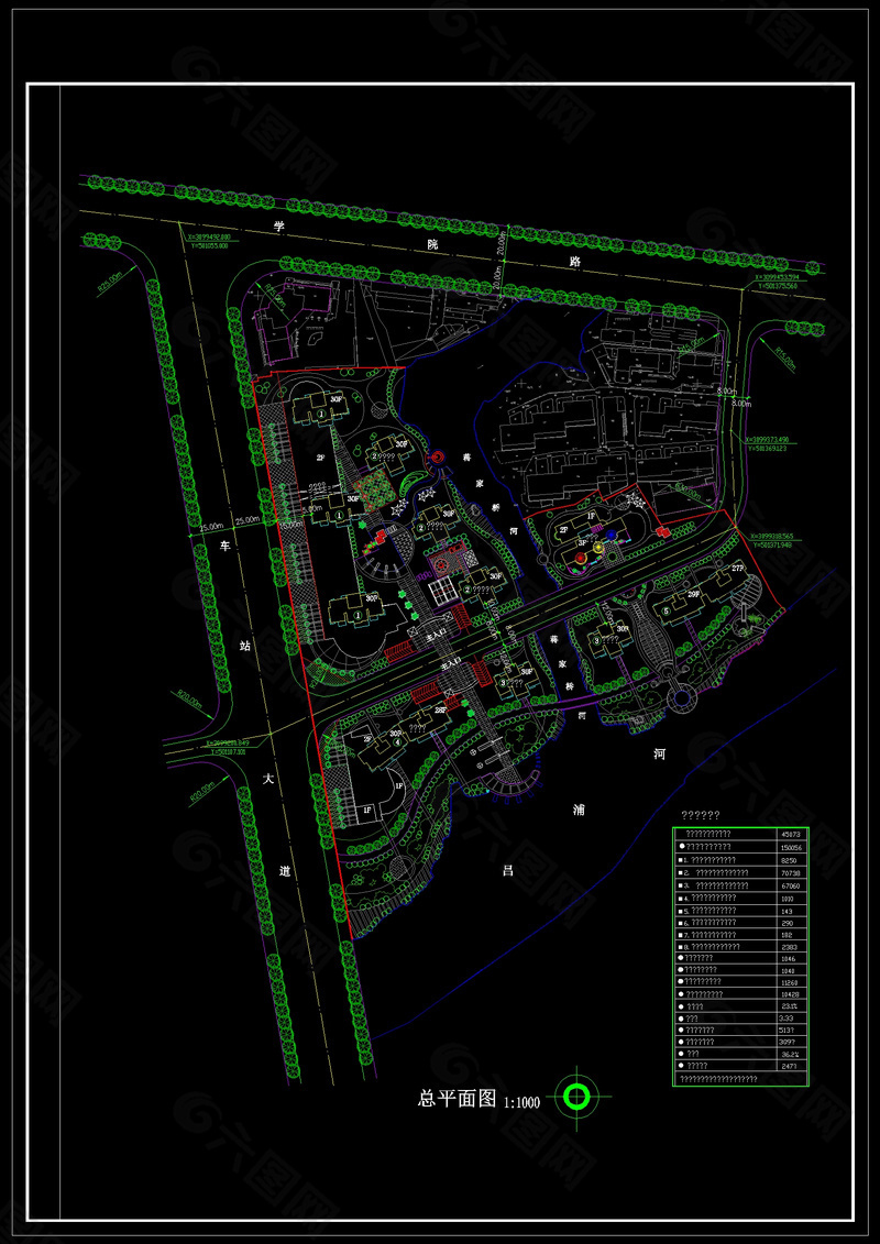 住宅小区cad总图