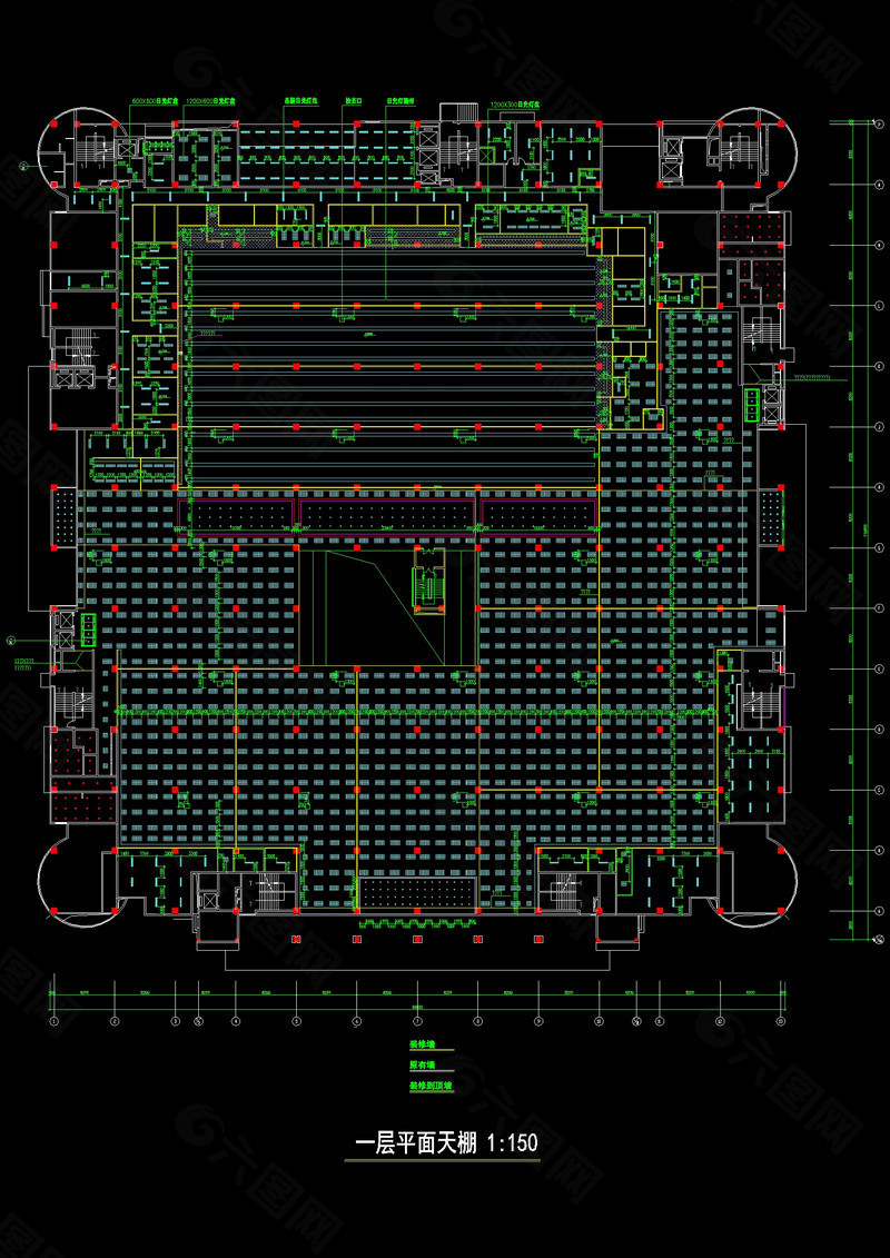 一层天面cad图纸