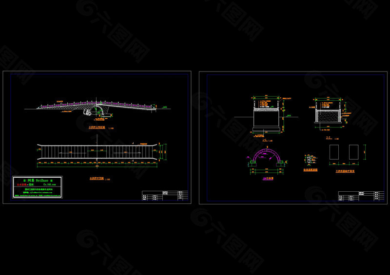 石拱桥cad施工图