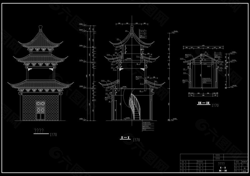 亭大样cad图纸