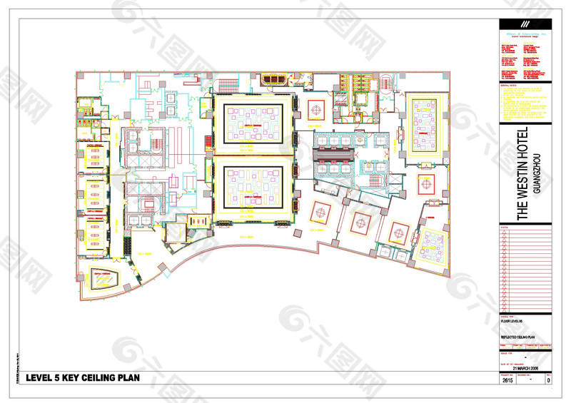 五层会议厅cad建筑图纸