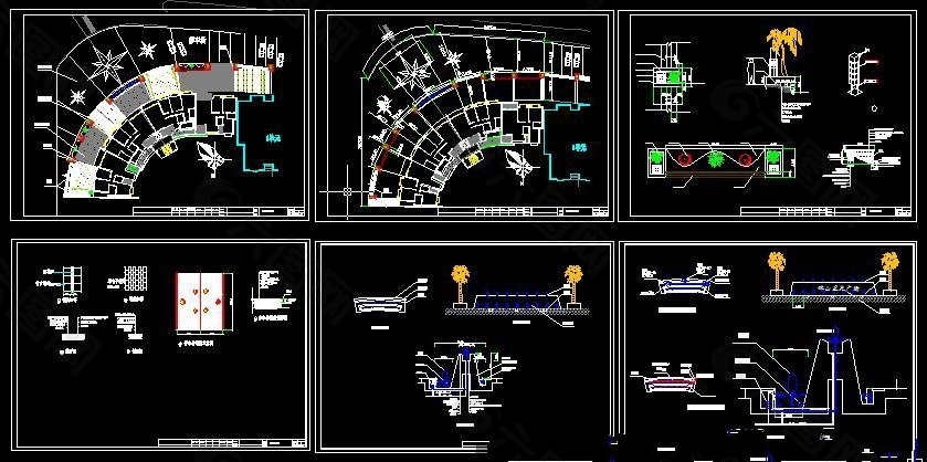 小区广场景观方案CAD施工图纸