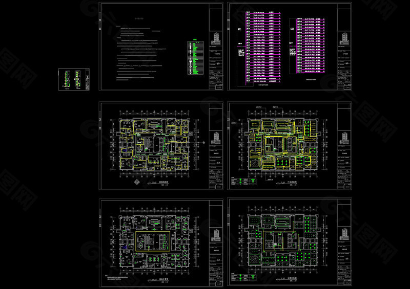 办公室装修电路图cad图纸