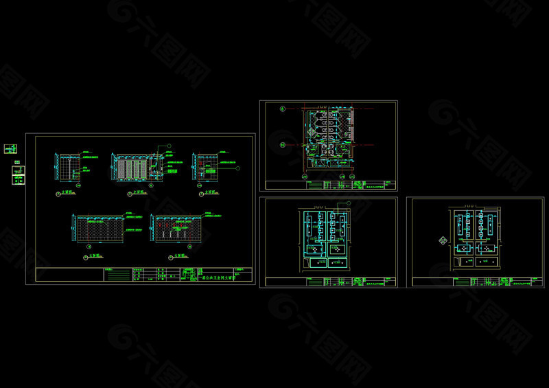 公共卫生间全图cad图纸