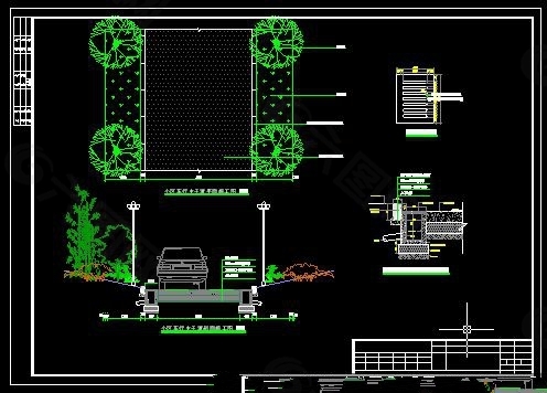 小区车行主干道竣工大样图