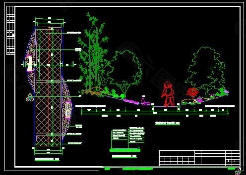 林荫步道施工大样图