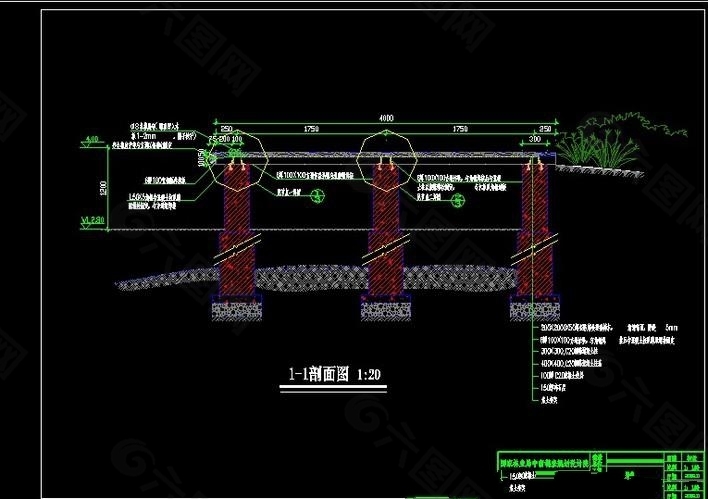 湛江木制码头CAD施工详图.